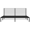 vidaXL fekete fém ágykeret fejtámlával 193 x 203 cm