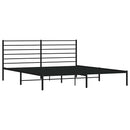 vidaXL fekete fém ágykeret fejtámlával 200 x 200 cm
