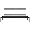 vidaXL fekete fém ágykeret fejtámlával 200 x 200 cm