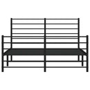 vidaXL fekete fém ágykeret fej- és lábtámlával 120 x 190 cm