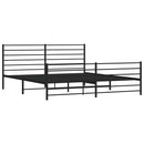 vidaXL fekete fém ágykeret fej- és lábtámlával 183 x 213 cm