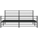 vidaXL fekete fém ágykeret fej- és lábtámlával 183 x 213 cm