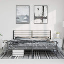 vidaXL fekete fém ágykeret fej- és lábtámlával 193 x 203 cm