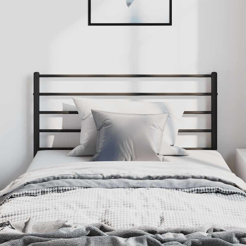 vidaXL fekete fém fejtámla 100 cm