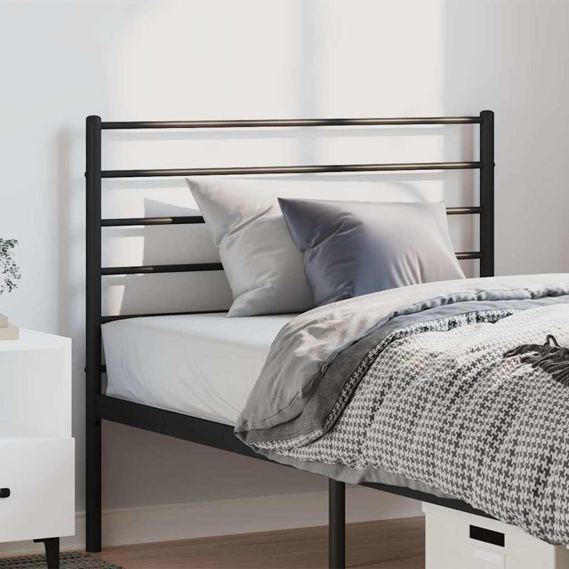 vidaXL fekete fém fejtámla 100 cm