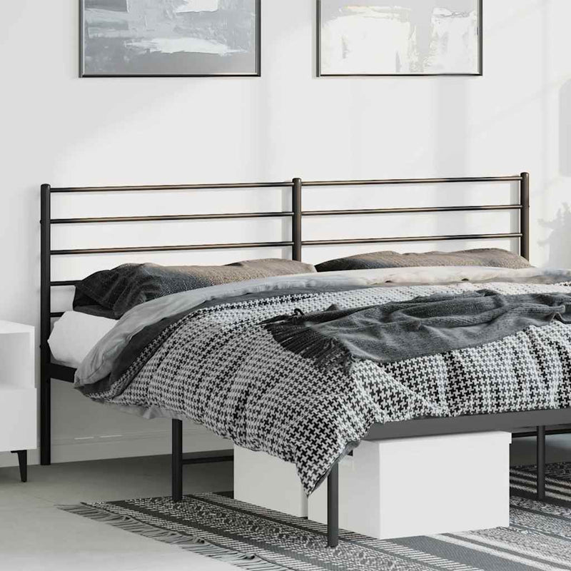 vidaXL fekete fém fejtámla 193 cm
