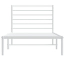 vidaXL fehér fém ágykeret matrac nélkül fejtámlával 180 x 200 cm