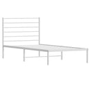 vidaXL fehér fém ágykeret fejtámlával 100x190 cm
