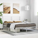 vidaXL fehér fém ágykeret fejtámlával 120 x 200 cm