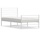vidaXL fehér fém ágykeret fej- és lábtámlával 100x200 cm