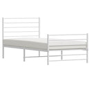 vidaXL fehér fém ágykeret fej- és lábtámlával 100x200 cm