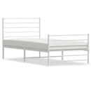 vidaXL fehér fém ágykeret fej- és lábtámlával 107 x 203 cm