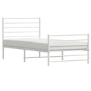 vidaXL fehér fém ágykeret fej- és lábtámlával 107 x 203 cm