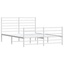 vidaXL fehér fém ágykeret fej- és lábtámlával 120x200 cm