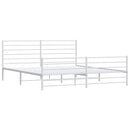 vidaXL fehér fém ágykeret fej- és lábtámlával 183 x 213 cm