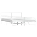 vidaXL fehér fém ágykeret fej- és lábtámlával 183 x 213 cm