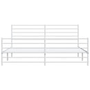 vidaXL fehér fém ágykeret fej- és lábtámlával 183 x 213 cm
