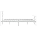 vidaXL fehér fém ágykeret fej- és lábtámlával 193 x 203 cm