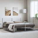 vidaXL fehér fém ágykeret fej- és lábtámlával 193 x 203 cm