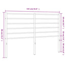 vidaXL fehér fém fejtámla 135 cm