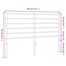 vidaXL fehér fém fejtámla 140 cm