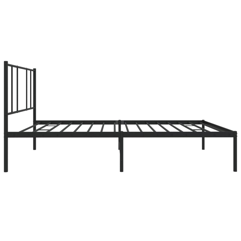 vidaXL fekete fém ágykeret fejtámlával 90 x 190 cm