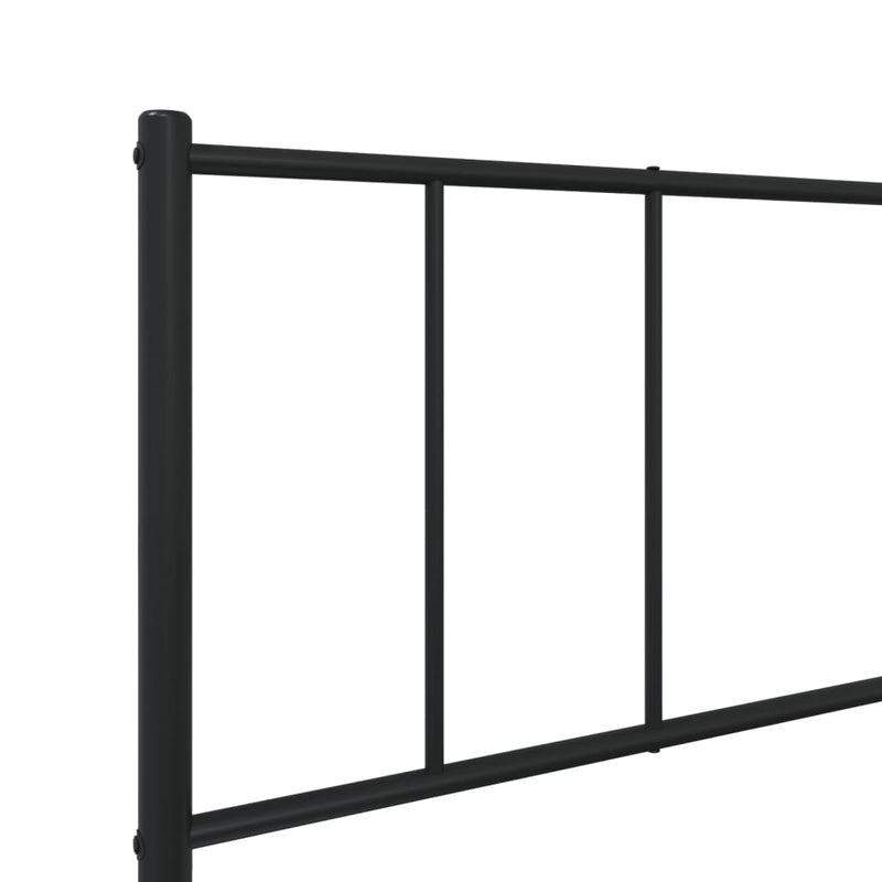 vidaXL fekete fém ágykeret fejtámlával 90 x 190 cm