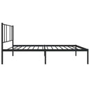 vidaXL fekete fém ágykeret fejtámlával 100 x 190 cm