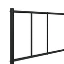 vidaXL fekete fém ágykeret fejtámlával 100 x 190 cm