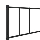 vidaXL fekete fém ágykeret fejtámlával 100 x 200 cm