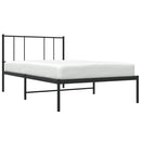 vidaXL fekete fém ágykeret fejtámlával 107 x 203 cm