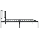 vidaXL fekete fém ágykeret fejtámlával 107 x 203 cm