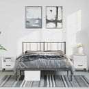 vidaXL fekete fém ágykeret fejtámlával 135 x 190 cm