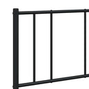 vidaXL fekete fém ágykeret fejtámlával 135 x 190 cm
