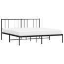 vidaXL fekete fém ágykeret fejtámlával 183 x 213 cm
