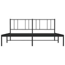 vidaXL fekete fém ágykeret fejtámlával 183 x 213 cm