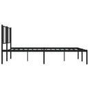 vidaXL fekete fém ágykeret fejtámlával 183 x 213 cm