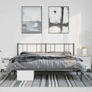 vidaXL fekete fém ágykeret fejtámlával 193 x 203 cm