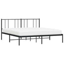 vidaXL fekete fém ágykeret fejtámlával 193 x 203 cm