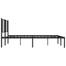 vidaXL fekete fém ágykeret fejtámlával 193 x 203 cm