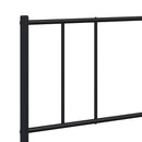 vidaXL fekete fém ágykeret fejtámlával 193 x 203 cm