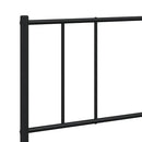 vidaXL fekete fém ágykeret fejtámlával 200 x 200 cm