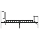 vidaXL fekete fém ágykeret fej- és lábtámlával 100 x 190 cm