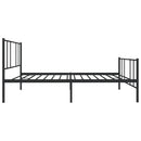 vidaXL fekete fém ágykeret fej- és lábtámlával 107 x 203 cm