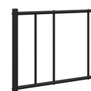 vidaXL fekete fém ágykeret fej- és lábtámlával 135 x 190 cm