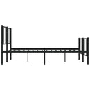 vidaXL fekete fém ágykeret fej- és lábtámlával 183 x 213 cm