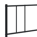 vidaXL fekete fém ágykeret fej- és lábtámlával 183 x 213 cm
