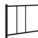 vidaXL fekete fém ágykeret fej- és lábtámlával 200 x 200 cm