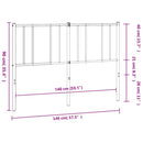 vidaXL fekete fém csere fejtámla 140 cm