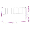 vidaXL fekete fém csere fejtámla 180 cm